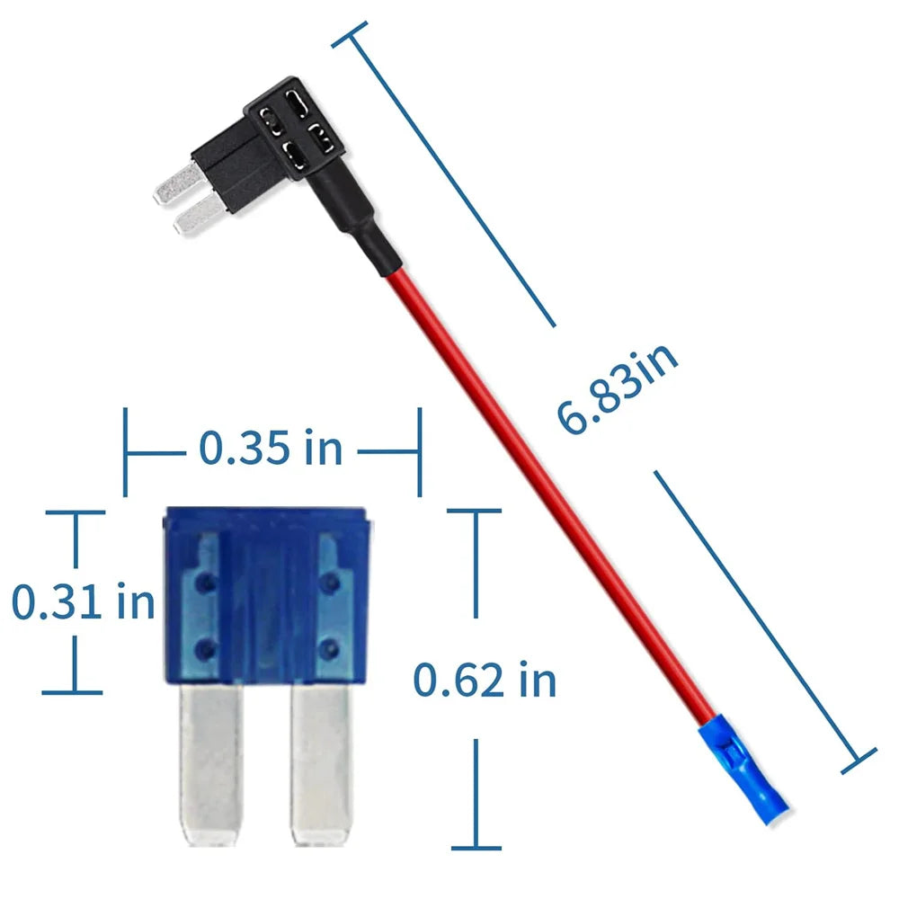 Upgraded Micro 2 Fuse Tap Adapter - Add a Circuit Fuse Tap 12V, Fuse Tap Adapter and 15AMP Fuses, Micro 2 Fuse Connector