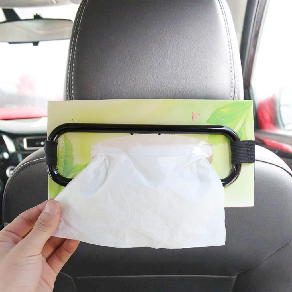 1 PC Auto Accessories Car Sun Visor Tissue Box Holder Paper Towel Napkin Box Cover Seat Back Bracket Portable Car Mount Organizer