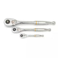 1/4 In., 3/8 In., and 1/2 In. Drive 90-Tooth Quick Release Teardrop Ratchet Set (3-Piece)
