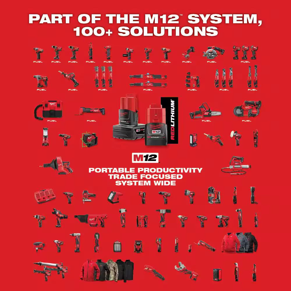 M12 FUEL 12V Lithium-Ion Brushless Cordless 1/4 In. Extended Reach Ratchet (Tool-Only)