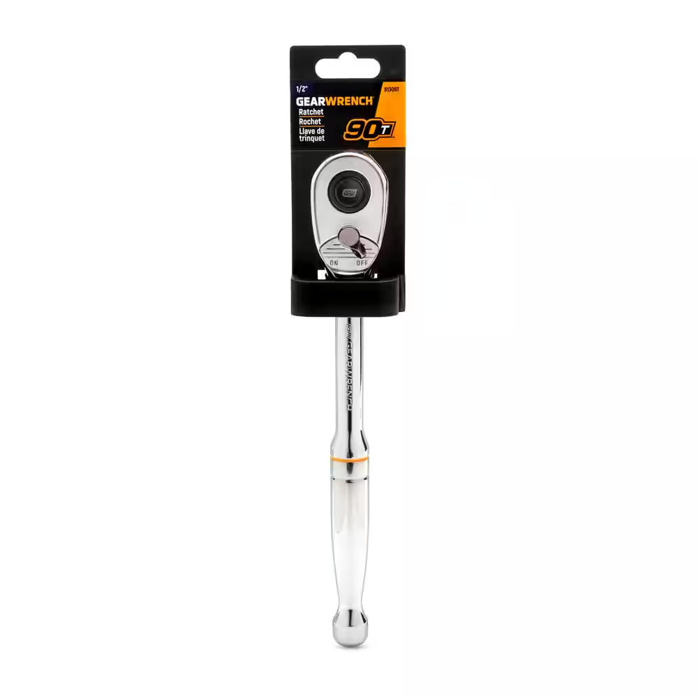 1/2 In. Drive 90-Tooth Quick Release Teardrop Ratchet