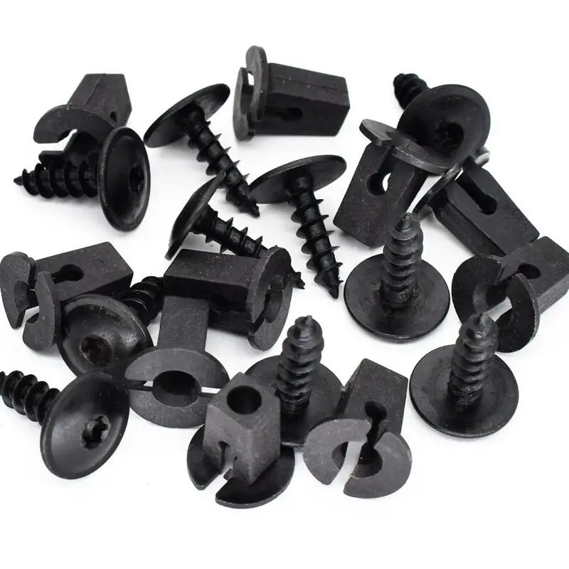 1/20Pcs Car Fastener Snap Screws Kit Auto Fender Lining Retainer Snap Door Panel Metal Fastener Clips Rivet Set Auto Accessories