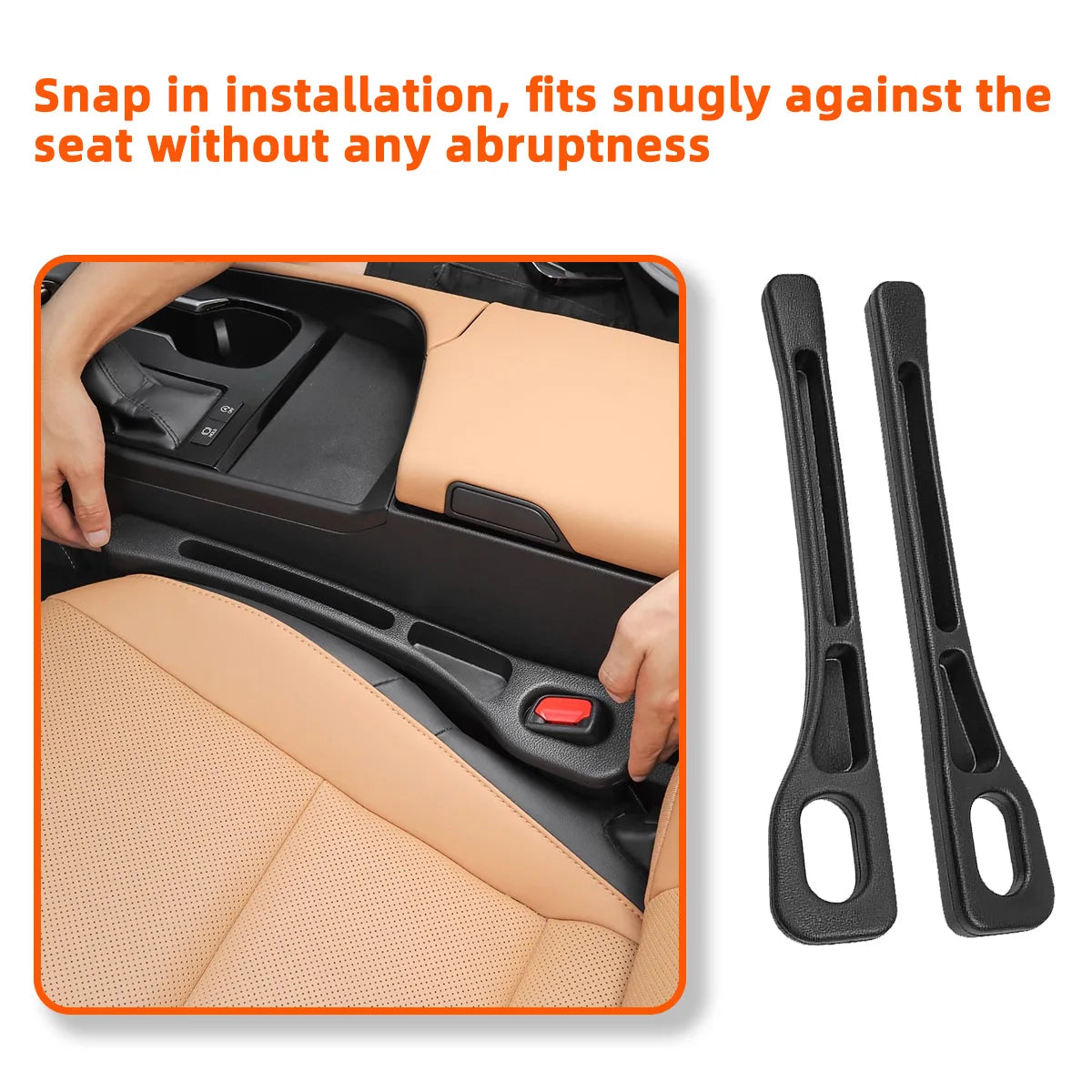 YONGRUN 1Pair Automotive Seat Gap Filler Storage Box Black General Motor Seat Gap Filler Automotive Seat Gap Automotive Interior