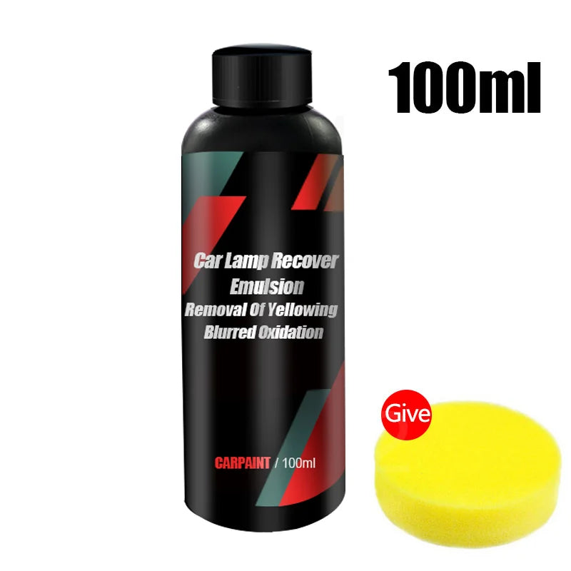 Car Headlight Polishing Agent Scratch Remover Repair Fluid Headlight Renewal Polish and Maintenance Liquid Kit Auto Accessories