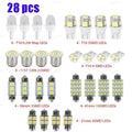 42Pcs LED Car Interior Lights T10 6000K SMD LED Replacement License Plate/Reading Light Bulbs Xenon White Interior Light