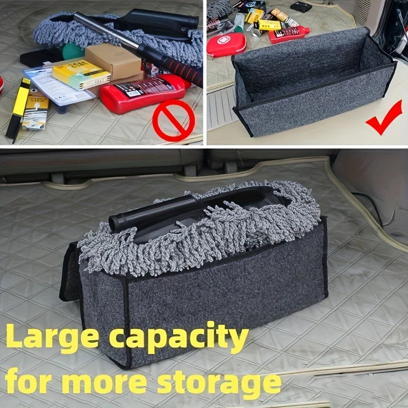 Large Car Trunk Organizer - Storage Bag, Soft Felt Tool Storage Box Auto Accessories