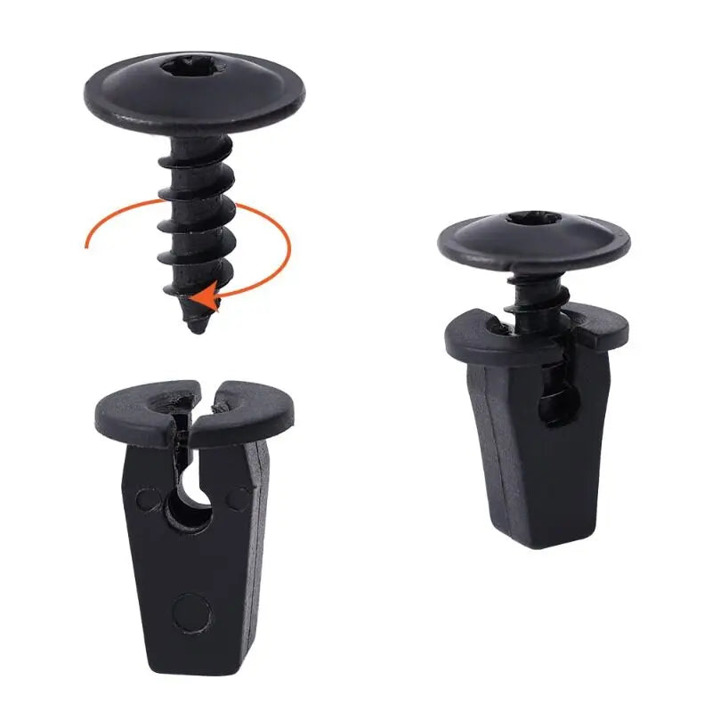 1/20Pcs Car Fastener Snap Screws Kit Auto Fender Lining Retainer Snap Door Panel Metal Fastener Clips Rivet Set Auto Accessories