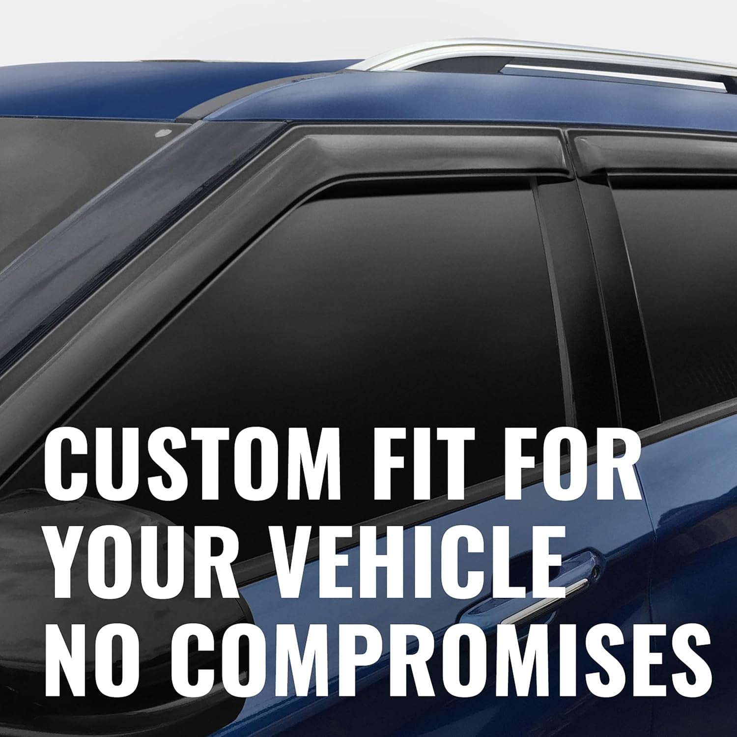 [AVS] outside Mount Rain Guards for 2008 - 2020 Dodge Journey | Window Vent Visors, 4 Pcs. - Smoke | 94072