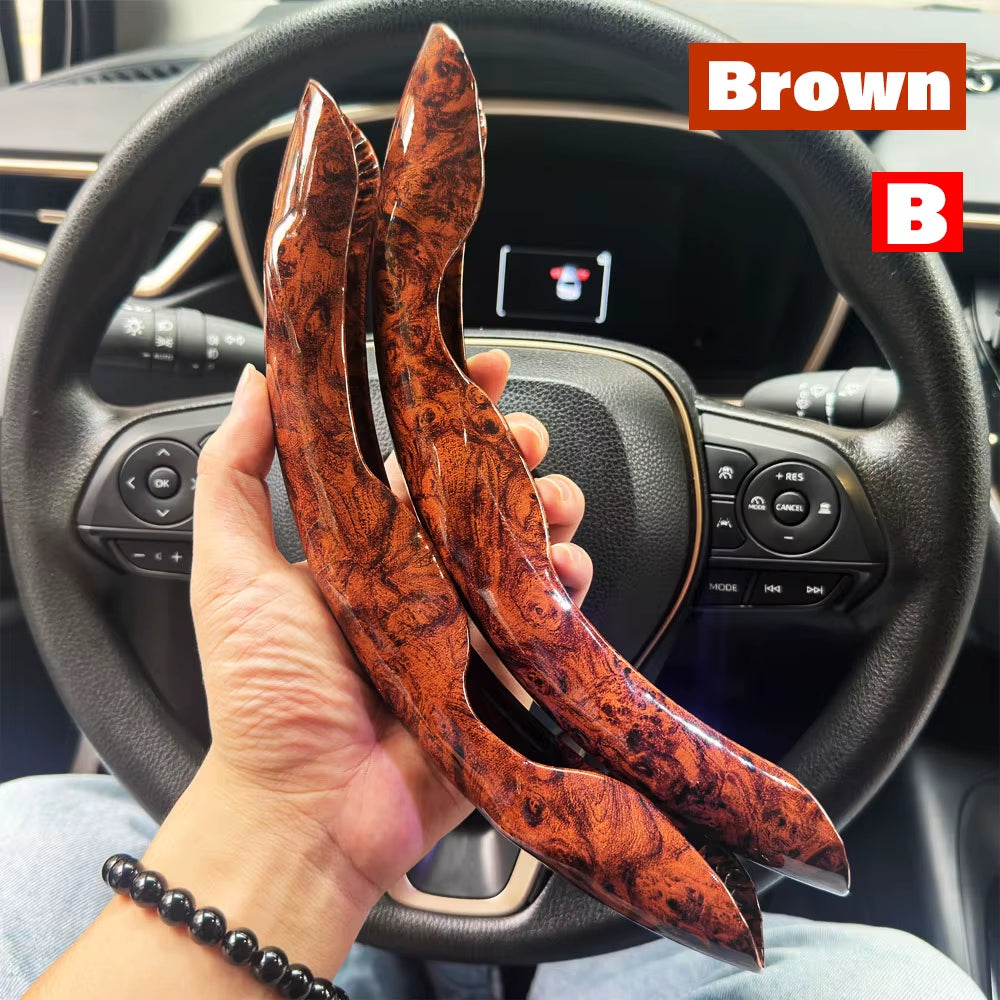 2PCS Carbon Fiber Silicone Car Steering Wheel Cover Custom Anti-Skid Booster Cover Auto Accessories 38Cm for Auto Deco 2024