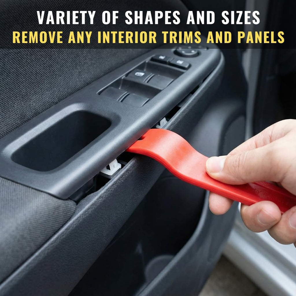 Auto Trim Removal Tool Set (No Scratch Plastic Pry Tool Kit) - Auto Trim Tool Kit Car Tools, Easy Door Panel Removal Tool, Fastener Removal, Clip, Molding, Dashboards, Interior Trim Tools