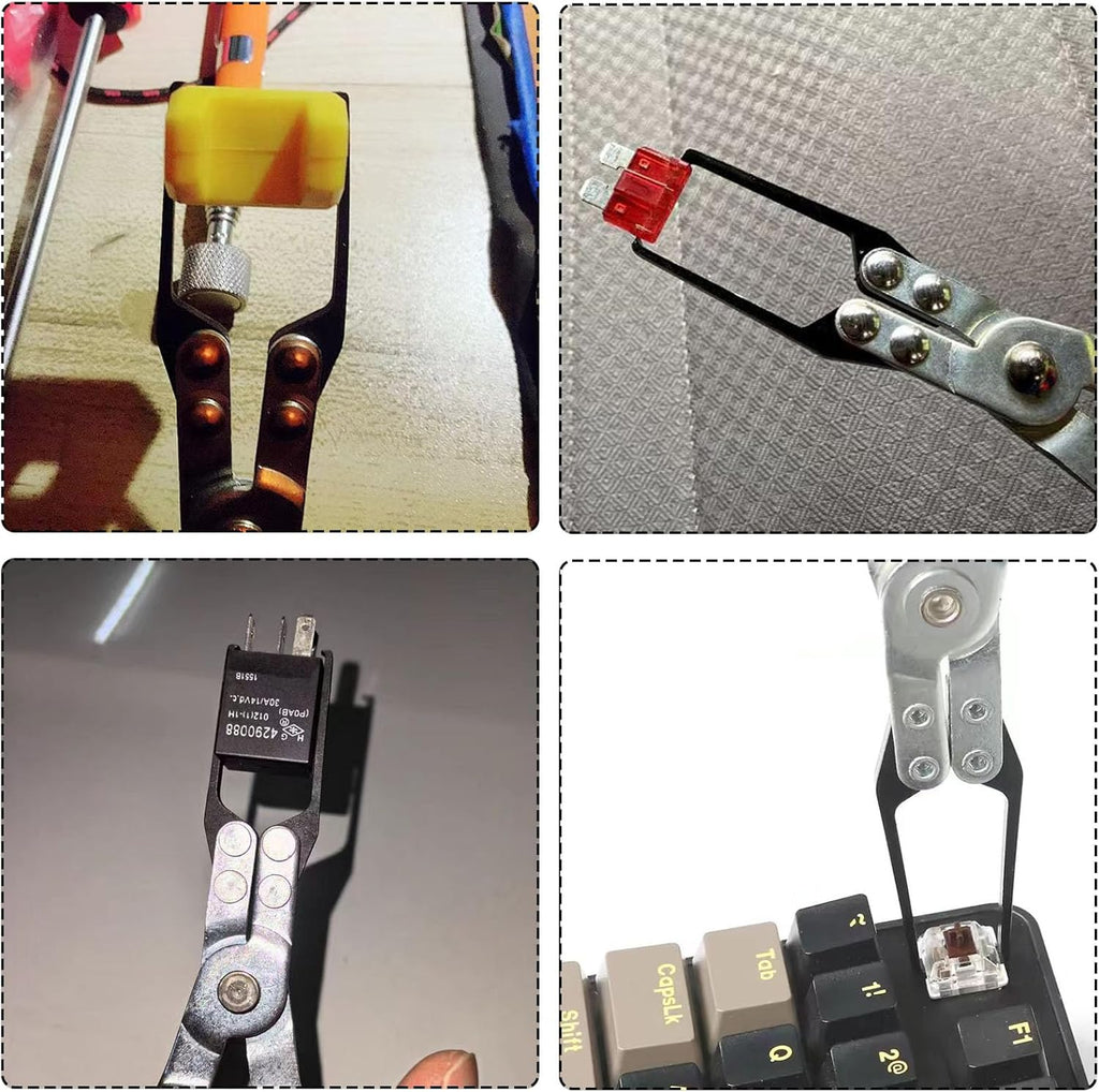 2 PCS Relay Tester, Electrical Disconnect Pliers, Automotive Relay Fmm Fuses Puller Tool, Automotive Relay Tester (Red)