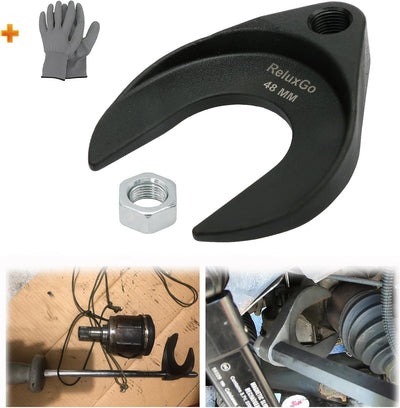 Inner CV Axle Removal Tool 48Mm with Nut, Front Wheel Drive Axle Pulley Attachment, Fits Slide Hammers with 5/8"-18 Threads, CV Joint Axle Removing Tool