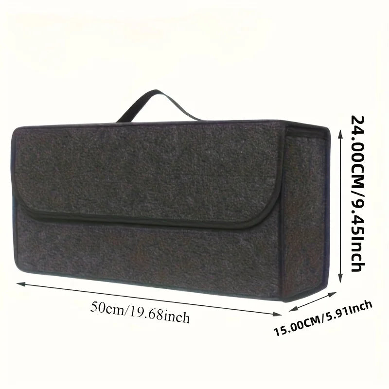 Large Car Trunk Organizer - Storage Bag, Soft Felt Tool Storage Box Auto Accessories