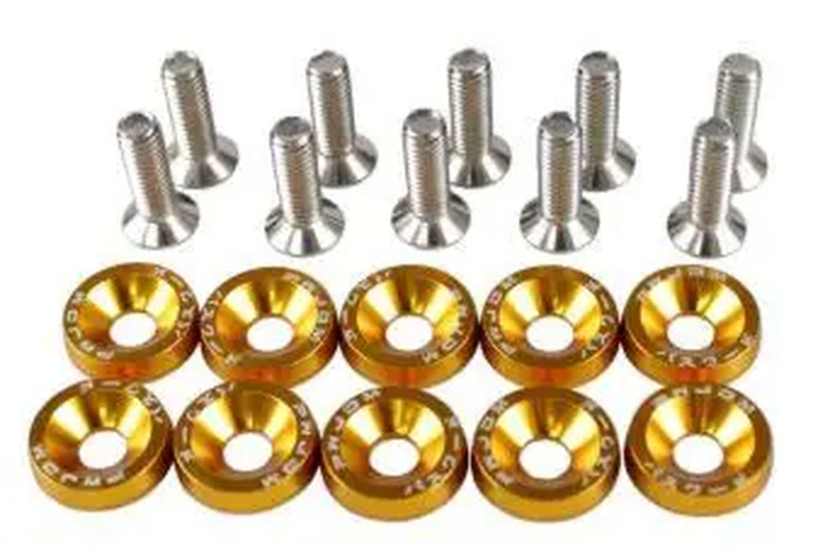10PCS M6 JDM Screw License Plate Bolts Auto Accessories Car Modified Hex Fasteners Fender Washer Bumper
