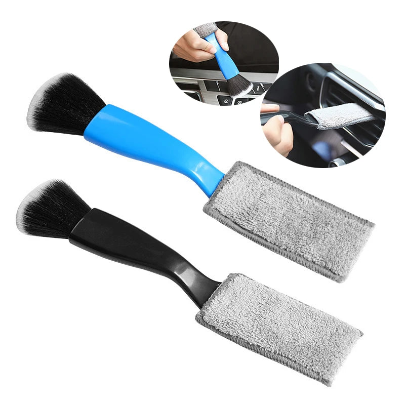 Car Detailing Brush Interior Air Conditioning Outlet Cleaning Brush Dashboard Keyboard Dust Sweeping Tool Auto Accessories