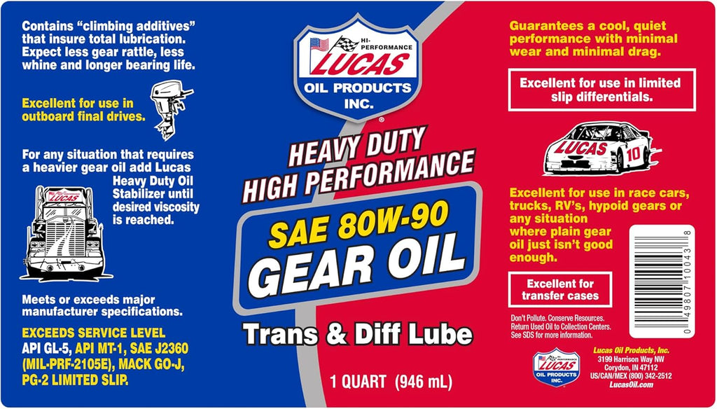 80W-90 Gear Oil Qt