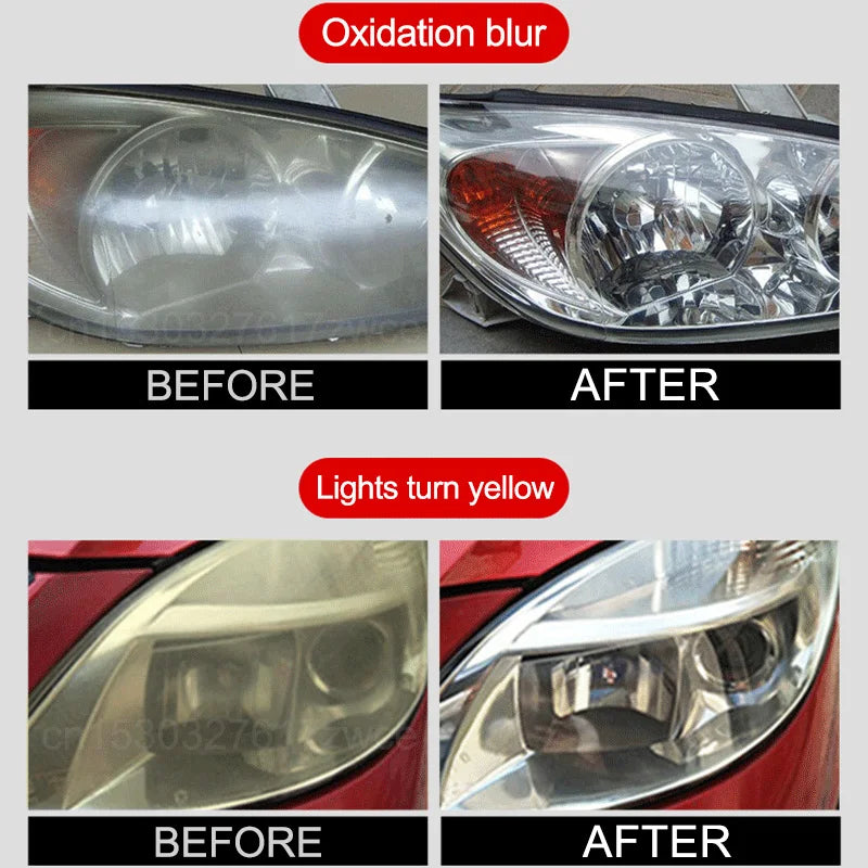 Car Headlight Polishing Agent Scratch Remover Repair Fluid Headlight Renewal Polish and Maintenance Liquid Kit Auto Accessories