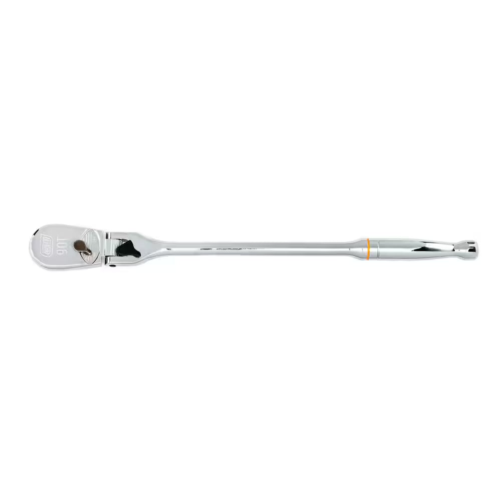 1/2 In. Drive 90-Tooth Locking Flex Head Teardrop Ratchet with 17 In. Handle