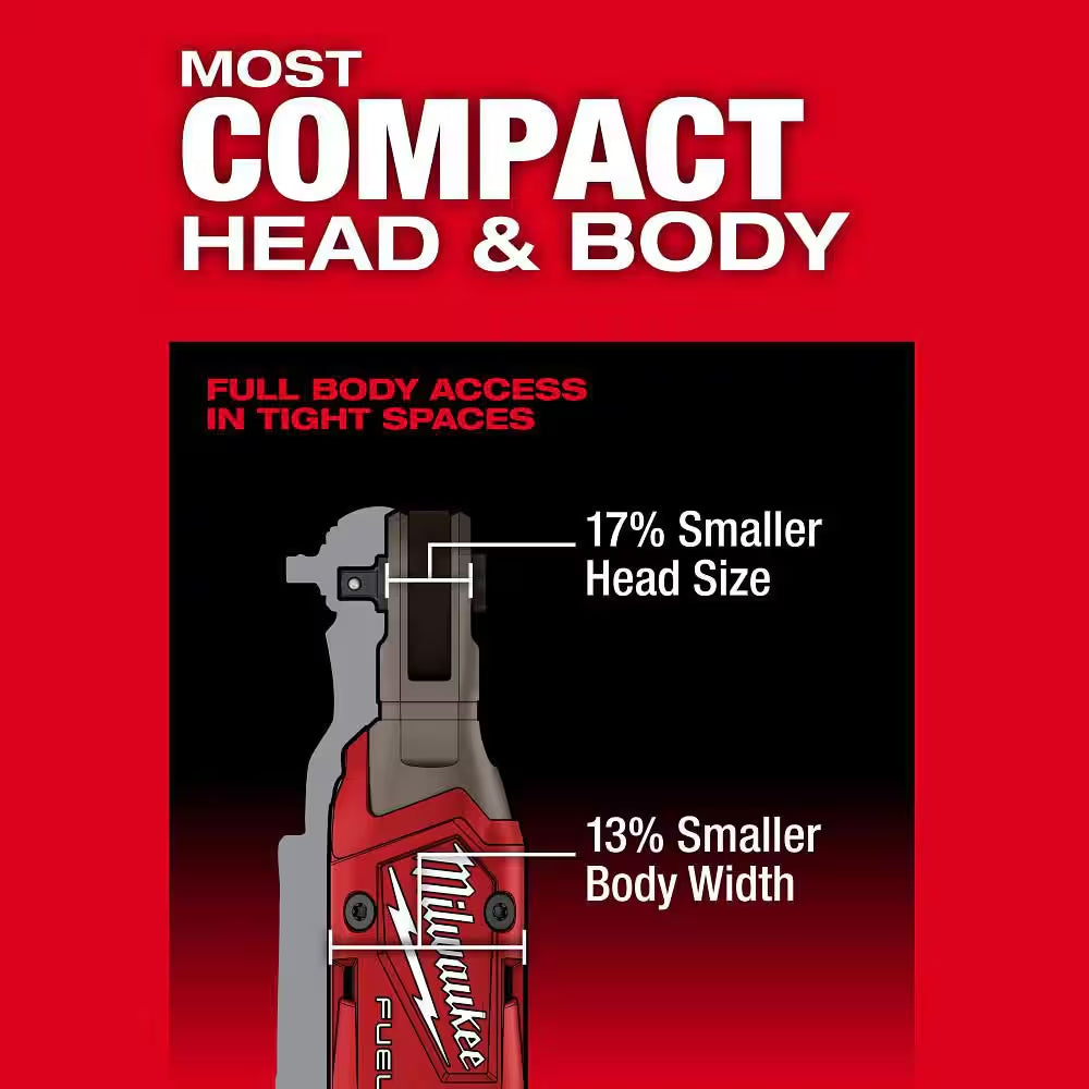 M12 FUEL 12V Lithium-Ion Compact 1/4 In. Cordless Ratchet (Tool-Only)