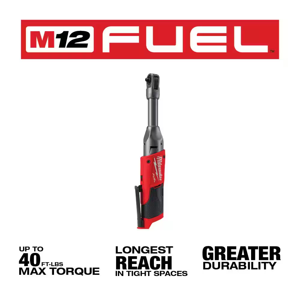 M12 FUEL 12V Lithium-Ion Brushless Cordless 1/4 In. Extended Reach Ratchet (Tool-Only)