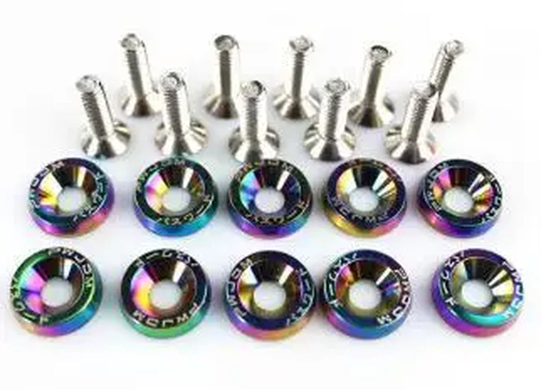 10PCS M6 JDM Screw License Plate Bolts Auto Accessories Car Modified Hex Fasteners Fender Washer Bumper