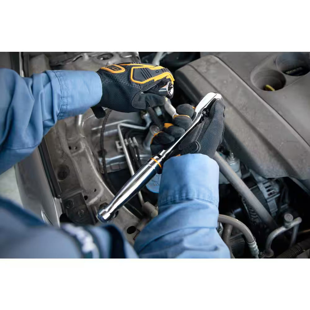 1/4 In., 3/8 In., and 1/2 In. Drive 90-Tooth Quick Release Teardrop Ratchet Set (3-Piece)