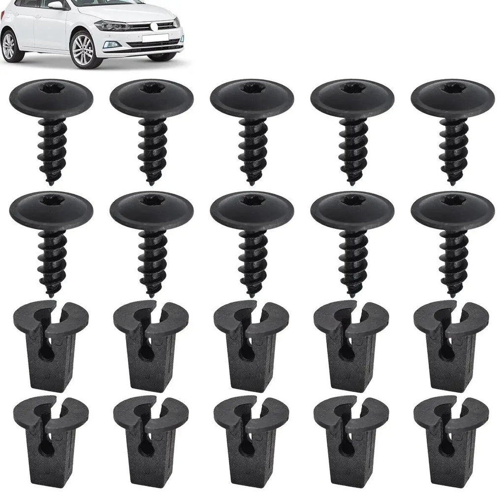 1/20Pcs Car Fastener Snap Screws Kit Auto Fender Lining Retainer Snap Door Panel Metal Fastener Clips Rivet Set Auto Accessories