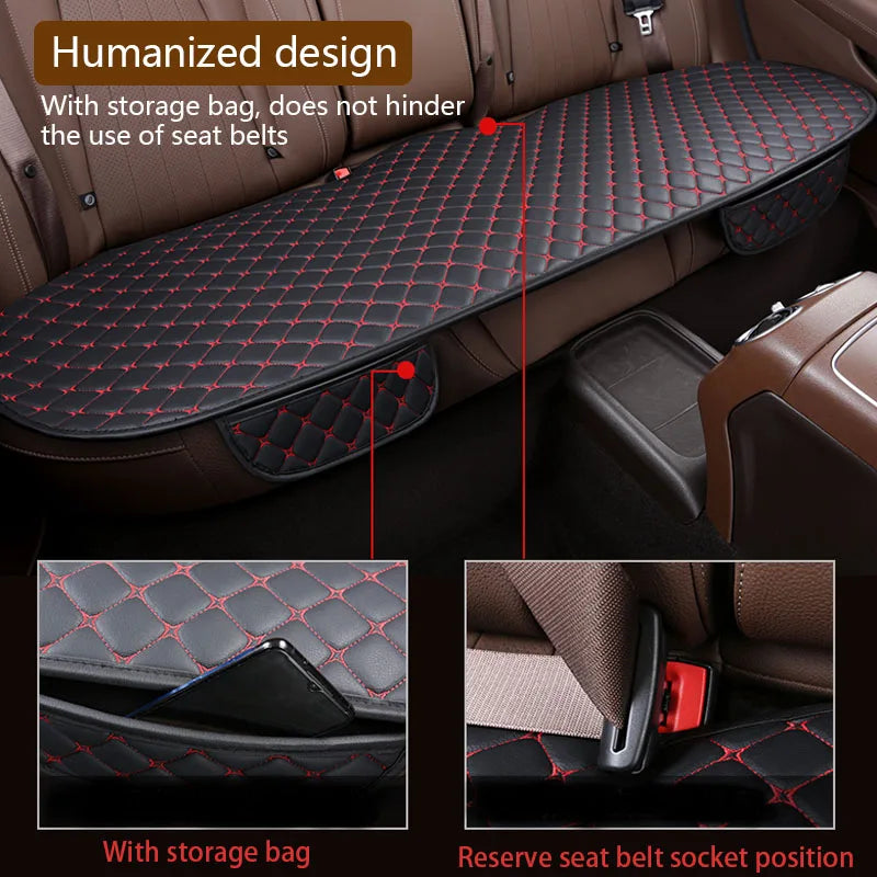 Kcimo Car Seat Covers Set PU Leather Car Seat Protector Interior Auto Seats Cushion Mats Chair Carpet Pads Car Accessories