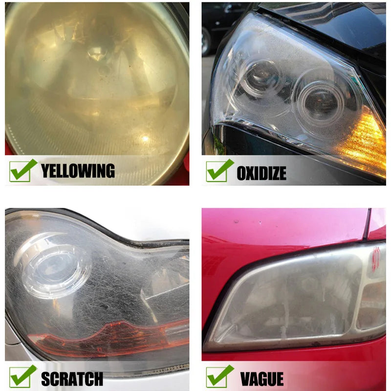 Car Headlight Polishing Agent Scratch Remover Repair Fluid Headlight Renewal Polish and Maintenance Liquid Kit Auto Accessories