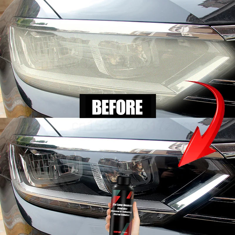 Car Headlight Polishing Agent Scratch Remover Repair Fluid Headlight Renewal Polish and Maintenance Liquid Kit Auto Accessories