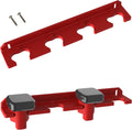 Battery Holder for Milwaukee M12, Mount 4 Slot Battery Holder for Milwaukee M12, Battery Holder for Milwaukee 12V, Battery Storage for Milwaukee (1Pc, Red)