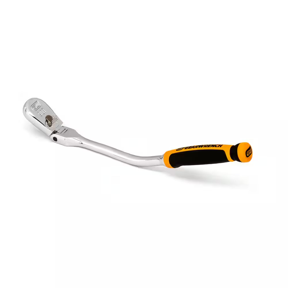 3/8 In. Drive 90-Tooth Dual Material Offset Flex Head Teardrop Ratchet