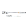 1/4 In. and 3/8 In. Drive 90-Tooth Flex-Head Teardrop Ratchet Set (2-Piece)