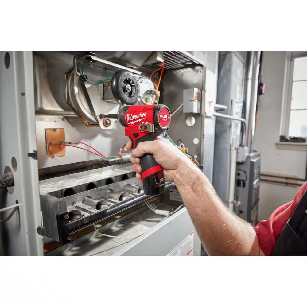 M12 FUEL 12-Volt Lithium-Ion Brushless Cordless 1/4 In. Hex Impact Driver Kit with M12 3/8 In. Ratchet