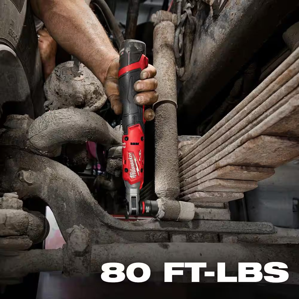 M12 FUEL 12V Lithium-Ion 1/2 In. Compact Cordless Ratchet, & 4. 0Ah (2-Pack)