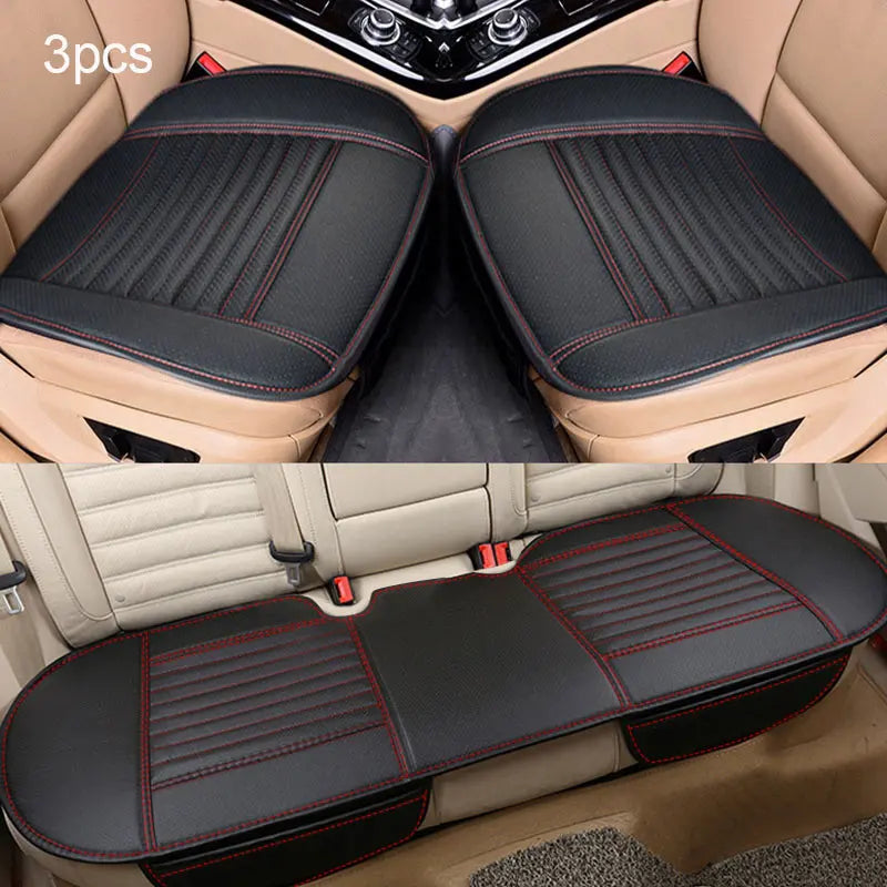 Four Seasons Car Seat Cover PU Leather Cars Seat Cushion Automobiles Seat Protector Universal Car Chair Pad Mat Auto Accessories