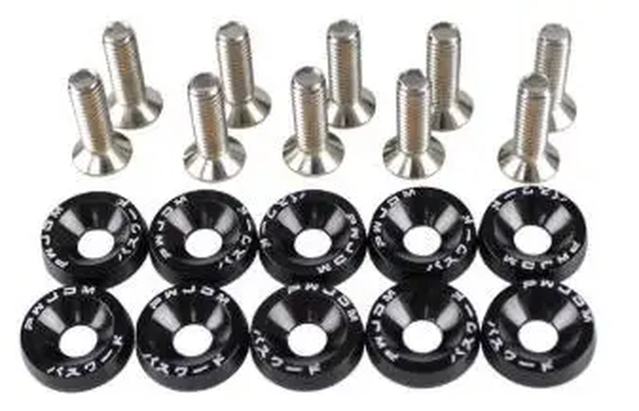 10PCS M6 JDM Screw License Plate Bolts Auto Accessories Car Modified Hex Fasteners Fender Washer Bumper