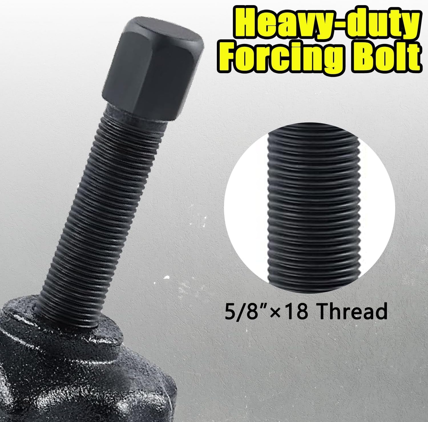 Universal Front Wheel Bearing Puller(Max 4-5/8") & Rear Axle Puller(Max 5-2/3") Set, 2 Pack Flange Type Wheel Hub Axle Remover Tools Kit with Forcing Bolt and Socket (Thread 5/8" *18)