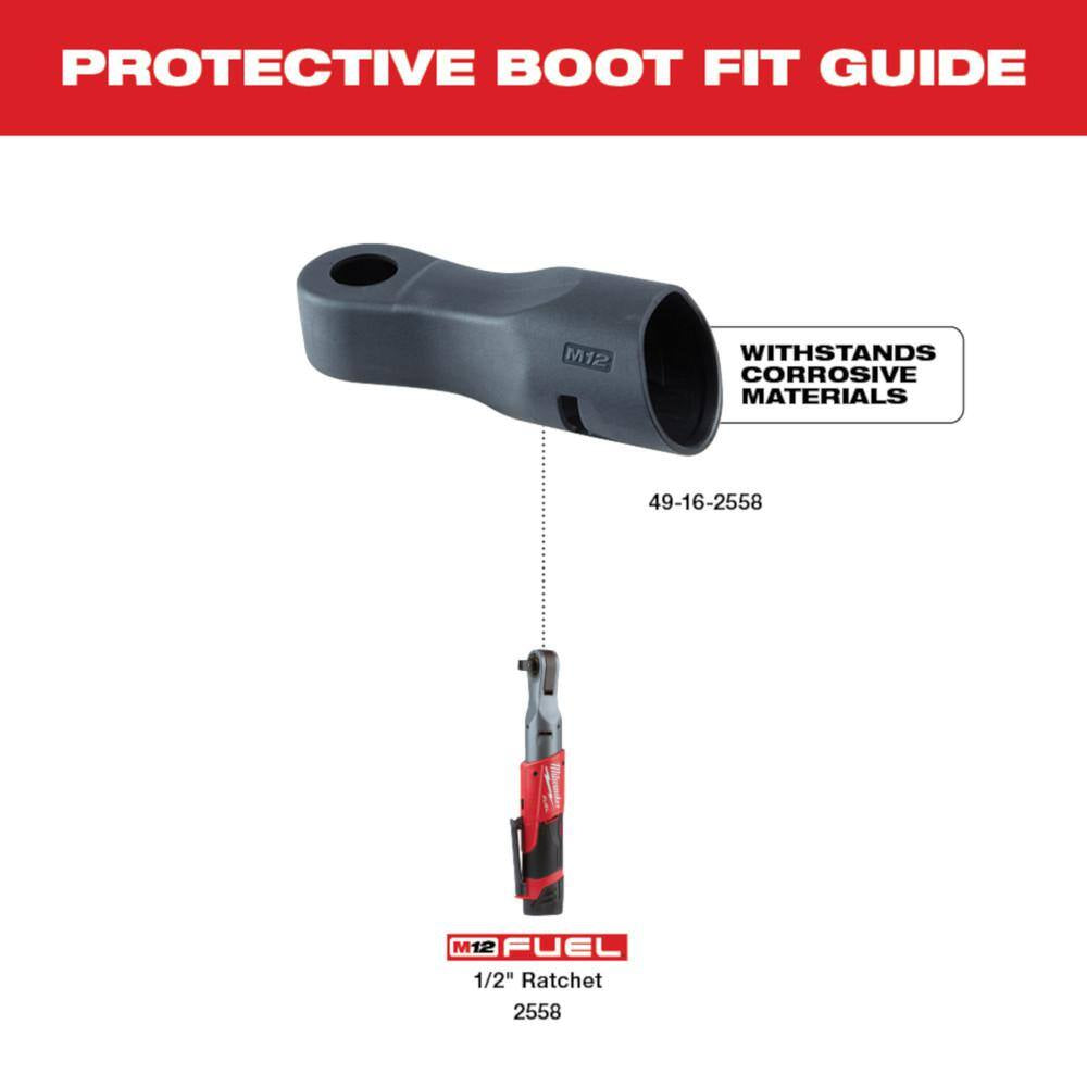M12 FUEL 1/2 In. Ratchet Protective Rubber Boot