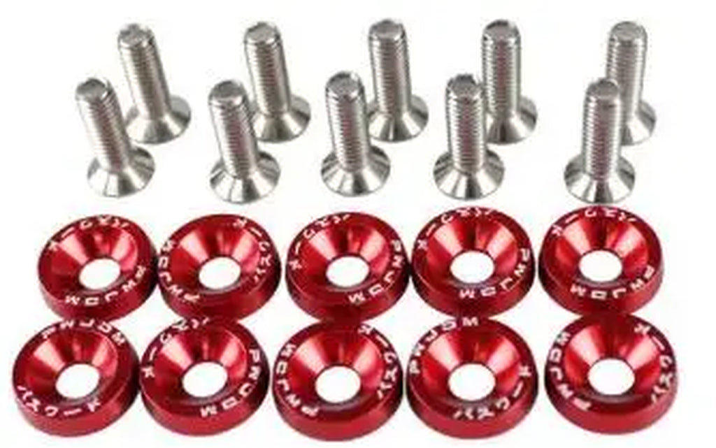 10PCS M6 JDM Screw License Plate Bolts Auto Accessories Car Modified Hex Fasteners Fender Washer Bumper