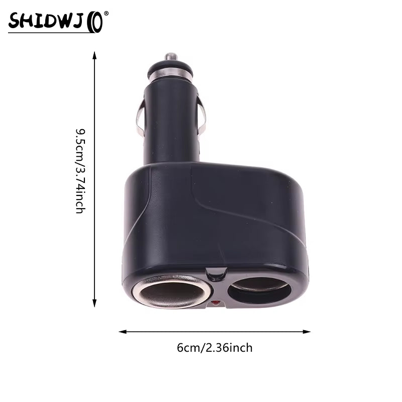 12/24V Dual Cigarette Lighter Sockets Car Charger Splitter Lighter Splitter Cigar Lighter Double Dual Adapter Car Accessories