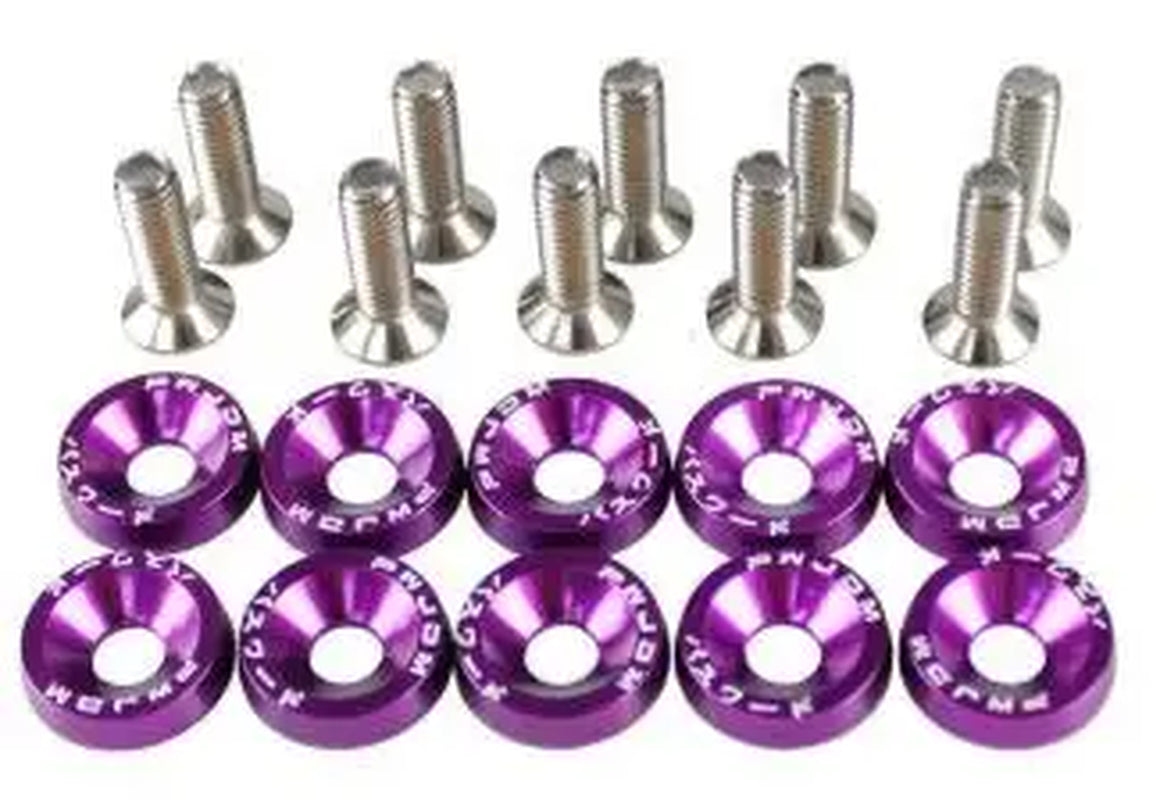 10PCS M6 JDM Screw License Plate Bolts Auto Accessories Car Modified Hex Fasteners Fender Washer Bumper