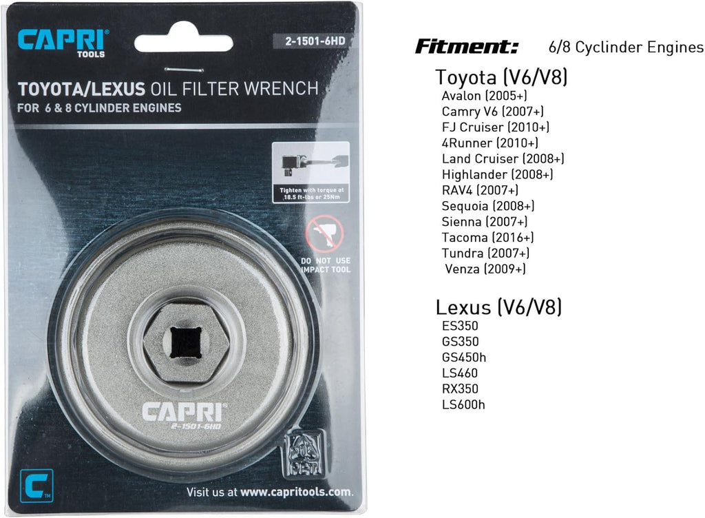 Forged Toyota Oil Filter Wrench, for Toyota/Lexus with 2.5L to 5.7L Engines