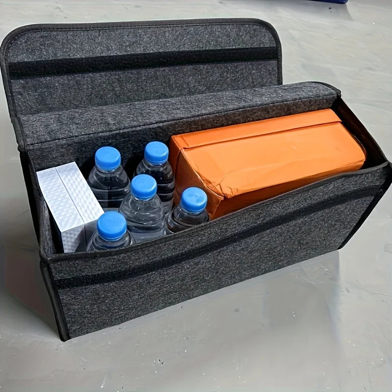 Large Car Trunk Organizer - Storage Bag, Soft Felt Tool Storage Box Auto Accessories