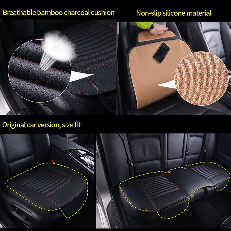 Four Seasons Car Seat Cover PU Leather Cars Seat Cushion Automobiles Seat Protector Universal Car Chair Pad Mat Auto Accessories