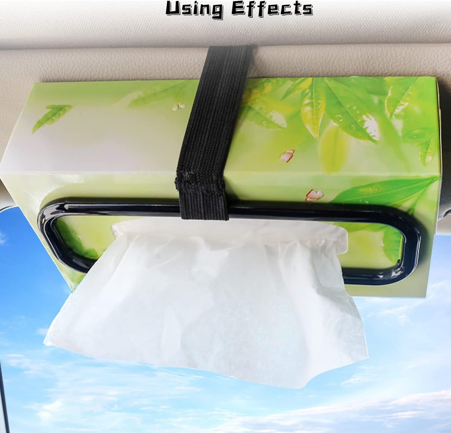 1 PC Auto Accessories Car Sun Visor Tissue Box Holder Paper Towel Napkin Box Cover Seat Back Bracket Portable Car Mount Organizer