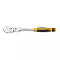 1/4 In. Drive 90-Tooth Dual Material Flex Head Teardrop Ratchet