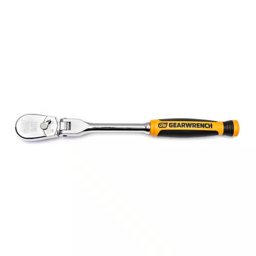 1/4 In. Drive 90-Tooth Dual Material Flex Head Teardrop Ratchet