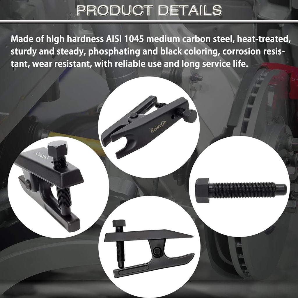 Universal Ball Joint Separator Tool Adjusts from 1-1/2"To 1-7/8", Remover Tool Compatible with Separating Arms, Tie Rods, and Ball Joints on Cars, Trucks, Atvs