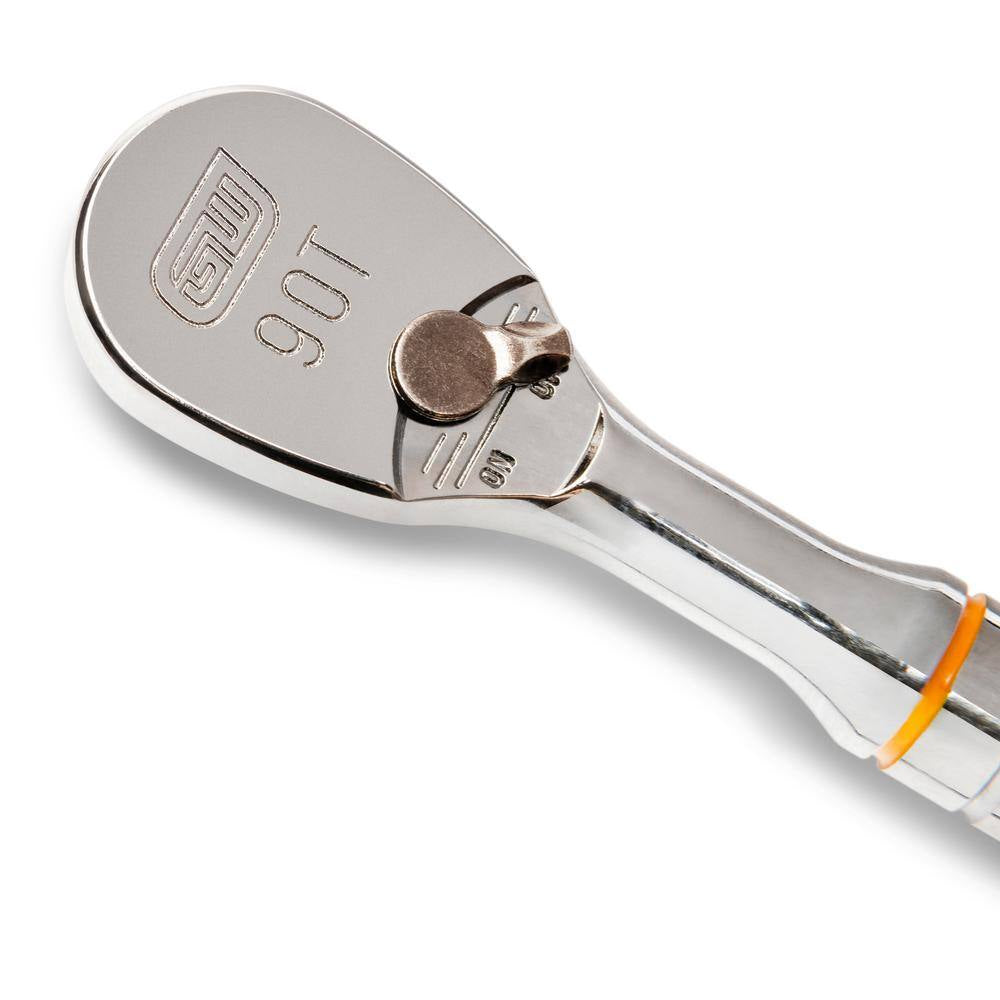 1/4 In. Drive 90-Tooth Dual Material Teardrop Ratchet